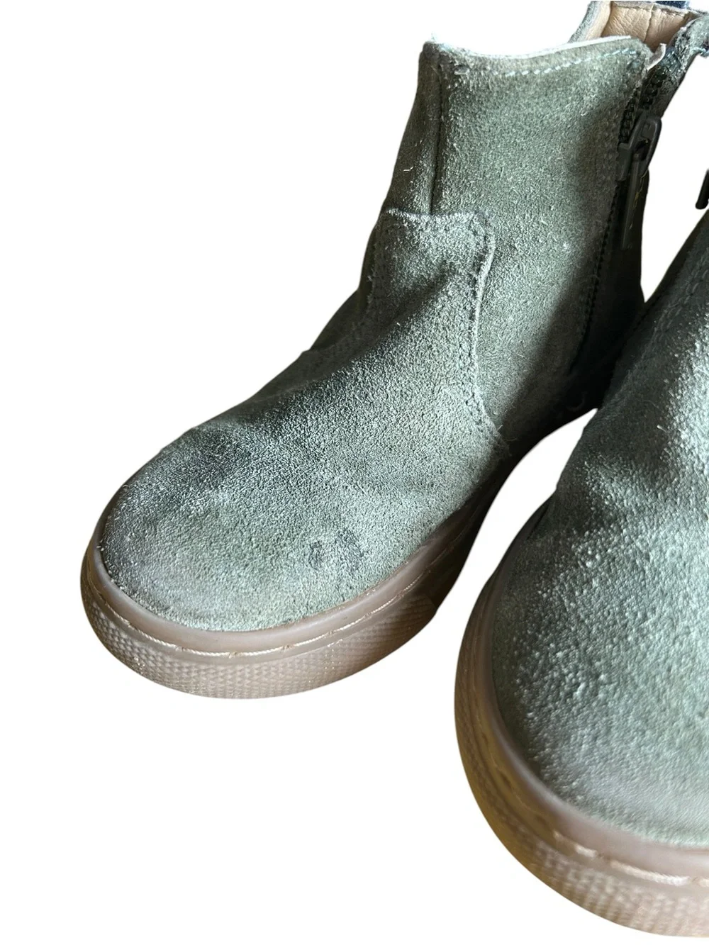 Mini Boden Kids Boots Sz 27 (10 toddler) Green Suede Planet Saturn Leather